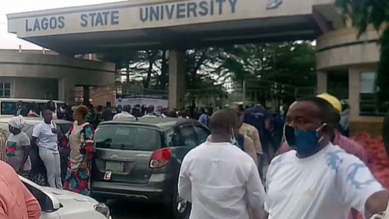 ASUU, NASU Lock Lagos State University Gate, Stop The VC, Students From Entering The School