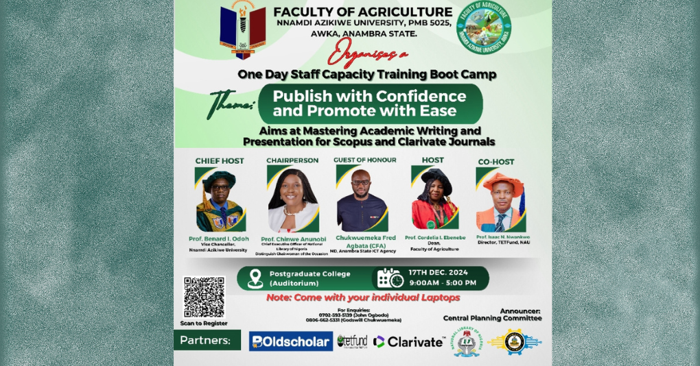 Invitation to Staff Capacity Boot Camp on Academic Writing and Presentation