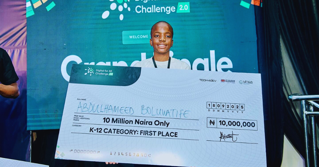 16-Year-Old Lagos Student Wins Grand Prize of ₦10m in National IT Competition